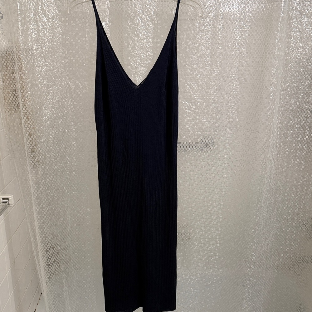 H&M Ribbed Bodycon V neck Slip Dress